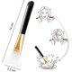 thumbnail image 2 of Raspadores cosméticos KAIYANG paquete de 2 cepillos aplicadores faciales negro blanco, 2 of 5