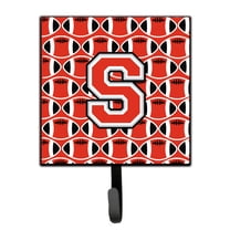 Letter S Football Scarlet and Grey Leash or Key Holder