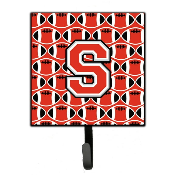 Letter S Football Scarlet and Grey Leash or Key Holder