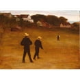 thumbnail image 2 of William Morris Hunt 14x11 Black Ornate Wood Framed Double Matted Museum Art Print Titled: The Ball Players (C. 1877), 2 of 5