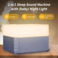thumbnail image 3 of Máquina de Ruido para Bebés y Adultos, Ayuda para Dormir, 39 Canciones, Sonidos Relajantes, Luz Suave, Temporizador, Reproductor de Ruido, Rosa, 3 of 5