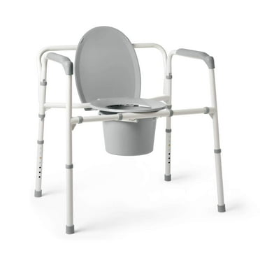 Medline Bariatric Steel Heavy Duty Bariatric Commode, 300 lb. Weight Capacity