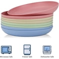 thumbnail image 6 of Homienly Plate Sets, Deep Wheat Straw Dinner Plates Set of 8, Alternative to Plastic - Microwave & Dishwasher Safe, Unbreakable Plates with 4 Colors, Plastic Dinner Plates (Fresh Light, 10 inch), 6 of 7