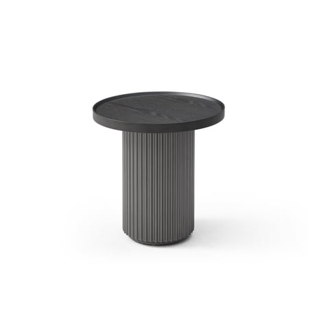 Modern Side Table with Wood Top & Metal Base - Living Room Accent Table Bedroom Nightstand