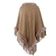 thumbnail image 3 of KIHOUT Cardigans for Women Plus Sizes Women's Solid Color Shawl Warm Collar Tassel Solid Color Knitted Cape Shawl, 3 of 3