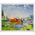 thumbnail image 1 of La Pastiche Claude Monet 'Red Boats at Argenteuil' Hand Painted Oil Reproduction, 1 of 5