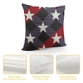 thumbnail image 4 of SHANXI Blue Red Decorative Pillow Cases Check Throw Pillows For Sofa 22x22in, 4 of 5