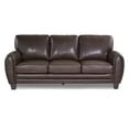 thumbnail image 2 of Lexicon Rubin Faux Leather Uholstery Sofa in Dark Brown Color, 2 of 5