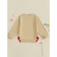 thumbnail image 4 of Kids Girl Boy  Valentines Day Outfit Bow Lips/Heart Letter Print Long Sleeve Sweatshirts Pullovers Tops Spring Clothes, 4 of 7