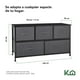 thumbnail image 4 of Comoda Cajonera de 5 Cajones Mueble Organizador Tela Madera gris L, 4 of 5