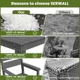 thumbnail image 5 of SERWALL 5-Piece HDPE Outdoor Dining Table Set, All-Weather 67-Inch Patio Table and 4 Classic Chairs for Deck, Lawn or Garden, Grey, 5 of 7