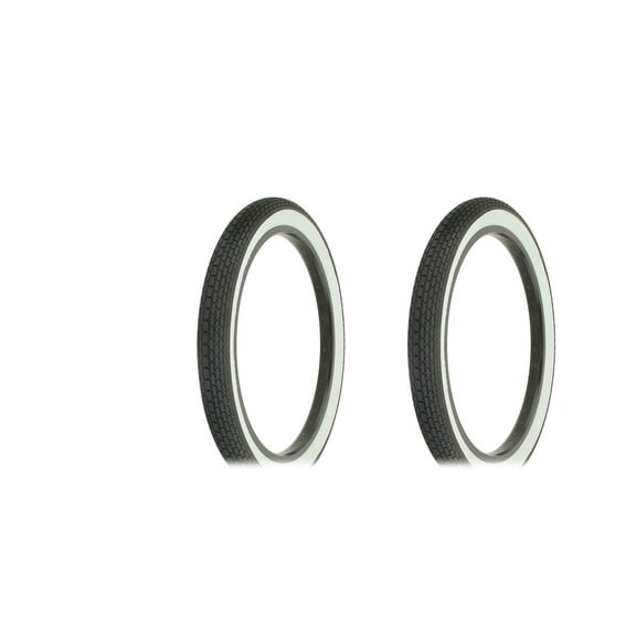 Two Bike Tire 20 x 2.125 Black/White Side Wall HF-120A.