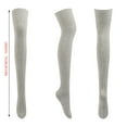 thumbnail image 4 of WoenderWiz Thigh High Socks for Women Extra Long and Thick Over the Knee Cotton Boot Stockings Leg Warmer for Girls Gray, 4 of 4
