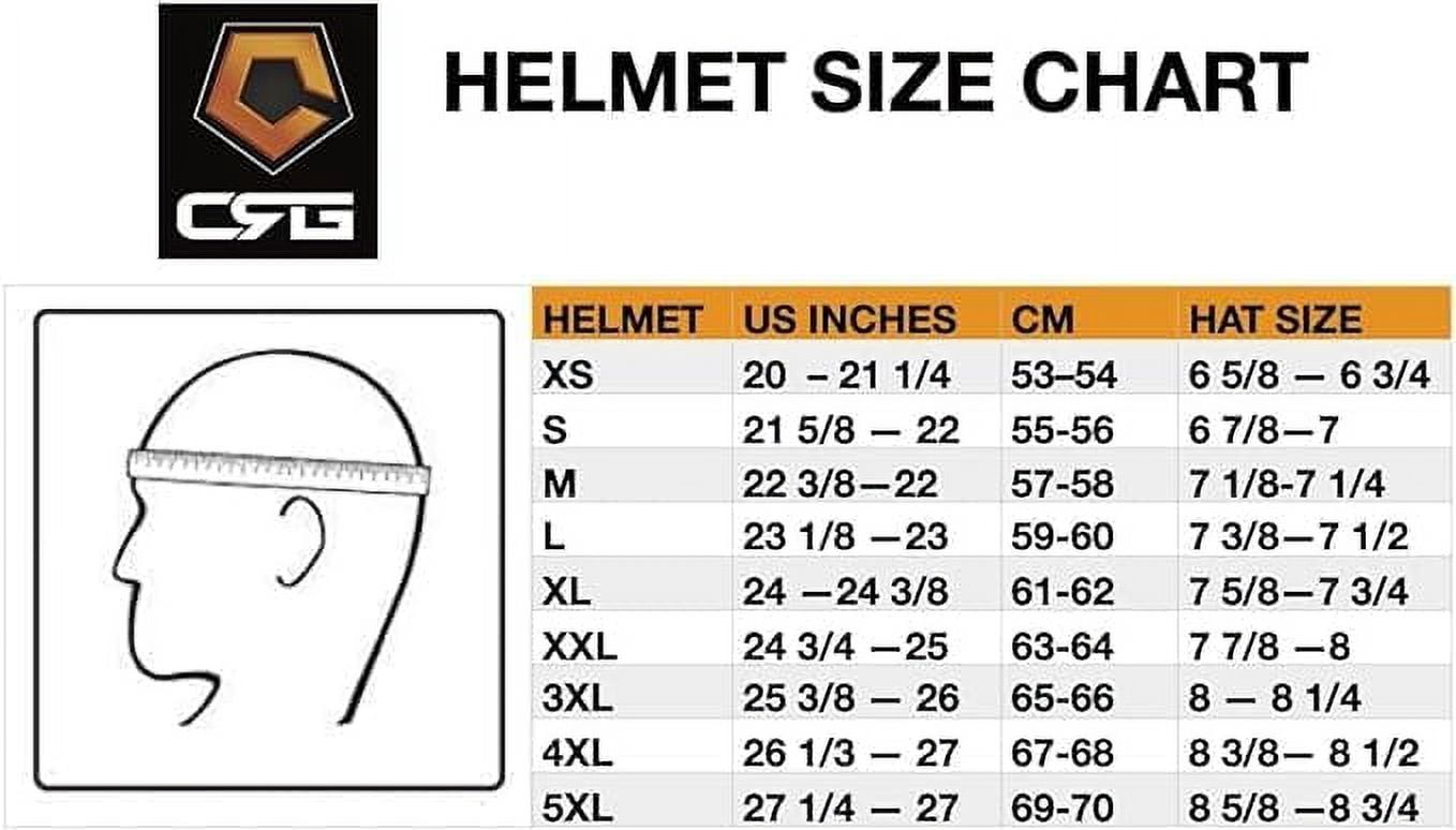 CRG Full-Face Motorcycle Street Bike Fiberglass Helmet DOT Certified - Size XL