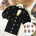 thumbnail image 4 of Wooden Skull Novelty Buttons, Mix Color Skull Shape Button, Cloth Decoration, For DIY Sewing Craft Decorative, 4 of 8