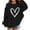 Black, variant on Heart Print Sweatshirt for Girls Cute Oversized Long Sleeve Sweaters Preppy Crewneck Tween Girls Trendy Clothes