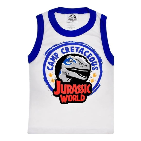 Camiseta Jurassic Park Jurassic World Talla 2 Blanco Camp Cretaceous para Bebé