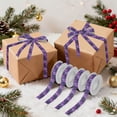 thumbnail image 7 of 5 Rolls Christmas Ribbon 1.5 inch Wide Decorative Ribbon for Gift Wrapping and Holiday Decorations Purple and Black Tie-dye Texture, 7 of 7