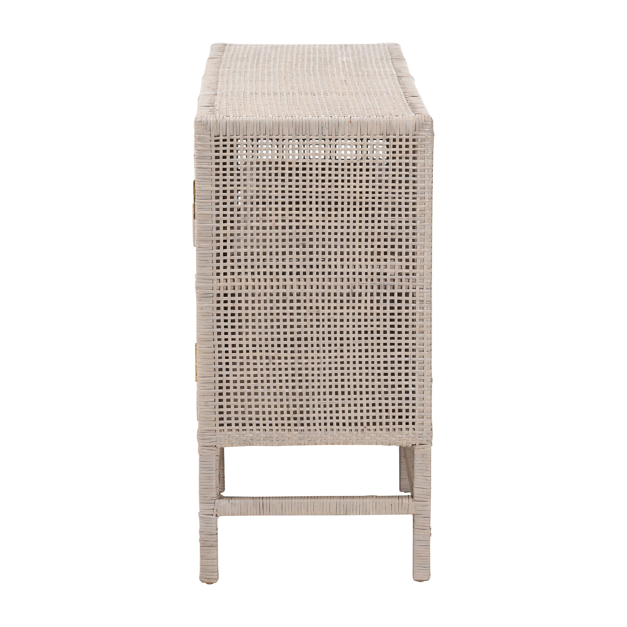 bali & pari Vivan Boho Storage Cabinet, 2-Tier, Horizontal, French Grey