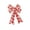 B, variant on Vikakiooze 2022 25cm Christmas Bow Large Snowflake Stripe Print Linen Bow Christmas Decorations