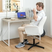 Homy Casa Office Desk Chair, Swivel Height Adjustable Wide Seat Computer Task Vanity Chair for Home Office, Beige