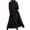 Black, variant on Wool Blend Long Trench Coat for Women, Notched Lapel Single Breasted, Elegant Full Length Winter Outerwear, 1 Piece, S-XXL, Plus Size Friendly