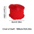 thumbnail image 2 of Ruffled Edge Iridescent Fishtail Organza Ribbon, Lace Trim Pleated Ribbon for Women's Day Decor, DIY Hair Bow Party Garland Wedding Decoration Craft Supply, Red, 2 of 5