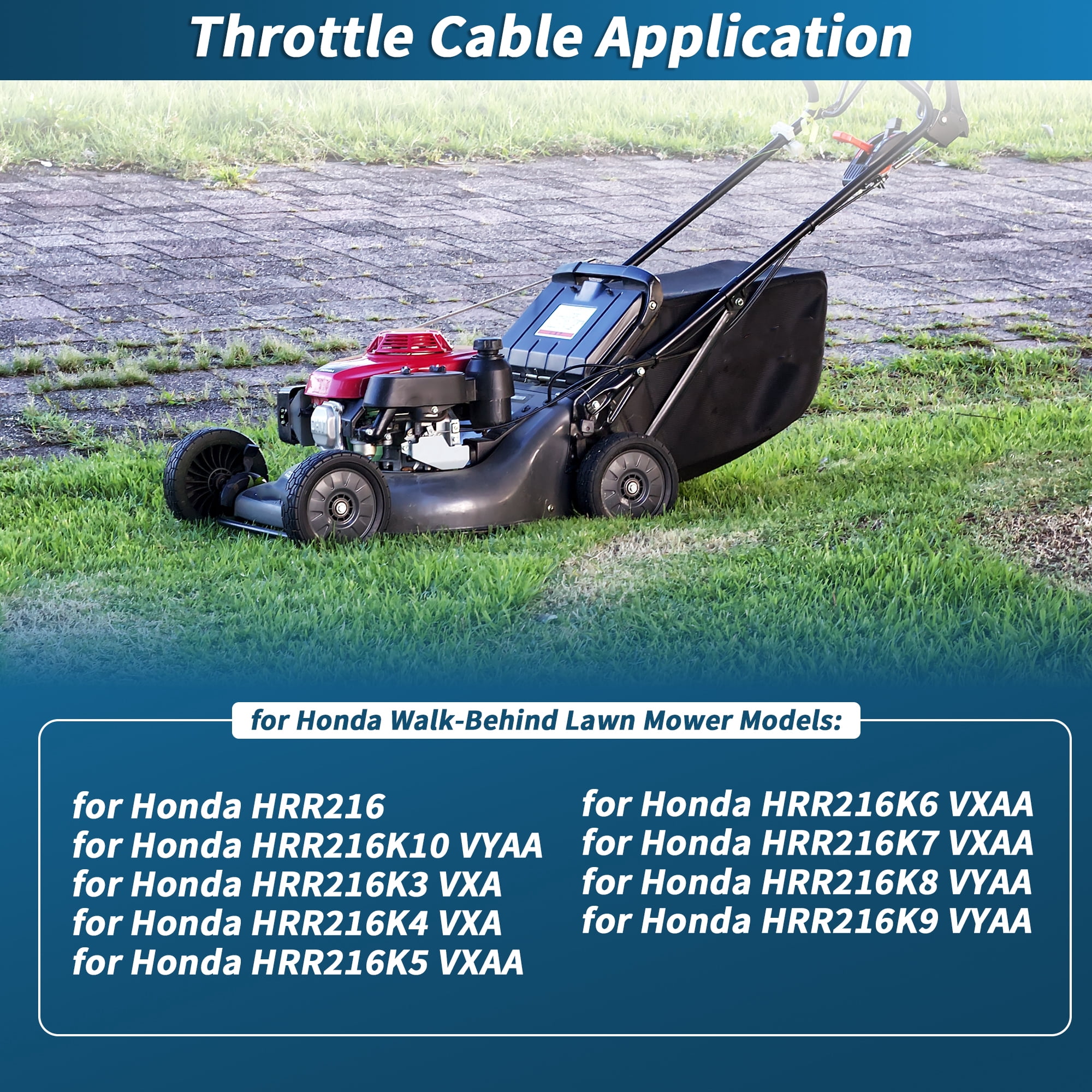 Unique Bargains Throttle Cable for Honda HRR216 HRR216K10 VYAA Lawn Mower