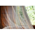thumbnail image 2 of Abstract Tulle Curtains with Rod Pocket, Pattern Folk Vertical Zig Zag Motif, Sheer Drape for Wedding Party 2 Panels, 7 Sizes, Marigold and Black, by Ambesonne, 2 of 3