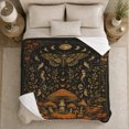 thumbnail image 5 of Ghost Pumpkin Scene Ghosts And Pumpkins Spooky Holiday Art Halloween Lovers Playful Harvest Motif Warm Flannel Blanket, Halloween Gift for Living Room and Family Room Home Decor, 5 of 7