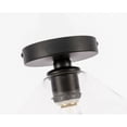 thumbnail image 5 of Gene 1 light Black and Clear glass Flush mount, 5 of 14