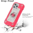 thumbnail image 3 of Compatible avec Étui iPhone 14 Pro 6.1 Pouces avec Support Anneau Intégré, Protection contre les Chutes de Qualité Militaire Étui Robuste 3 en 1 Durable. (Rose Vif), 3 of 5