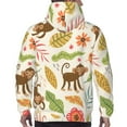 thumbnail image 6 of Bingfone Monkeys In The Jungle Men'S Drawstring Hoodie Long Sleeve Pocket Sweatshirts-Medium, 6 of 9