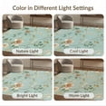 thumbnail image 7 of ODIKA 3'x5' Aqua Floral Elegance with Midnight Garden Washable Accent Rug Vintage Botanical Patterns for Timeless Decor Pet Friendly, Non-Shedding Mat for Bedside, Nursery Room, 7 of 7