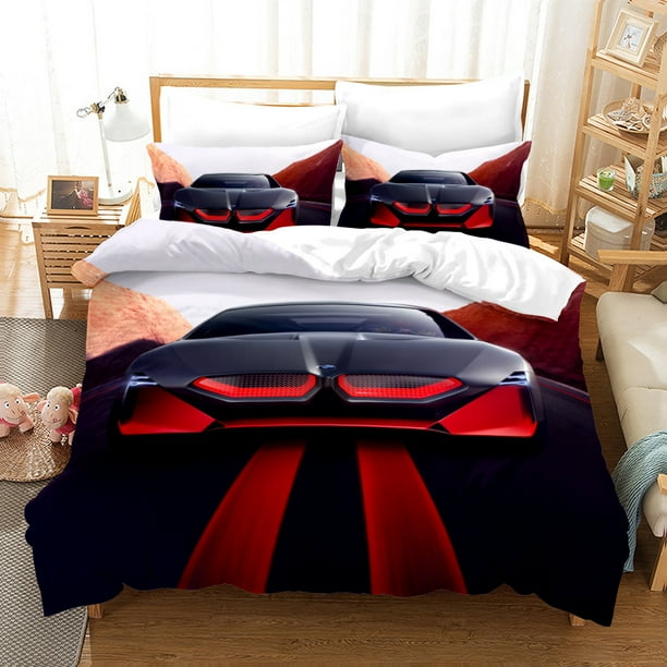 Cool Race Car Racing Car Bedding Bed Set Twin Size for Women Men Kids