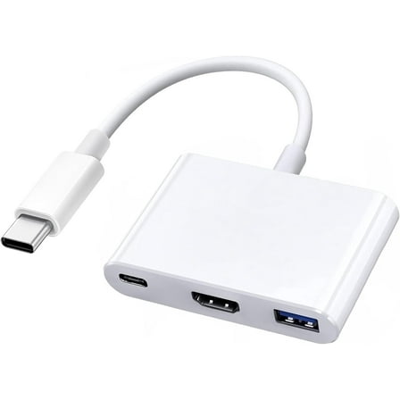 USB C to HDMI Adapter for iPhone 16 15, Multiport USB-C Hub with 4K HDMI, USB 3.0 & 100W PD Charging Port Compatible with MacBook Pro/Air, iPad Pro, Tablets, Switch, TV, Monitor and More