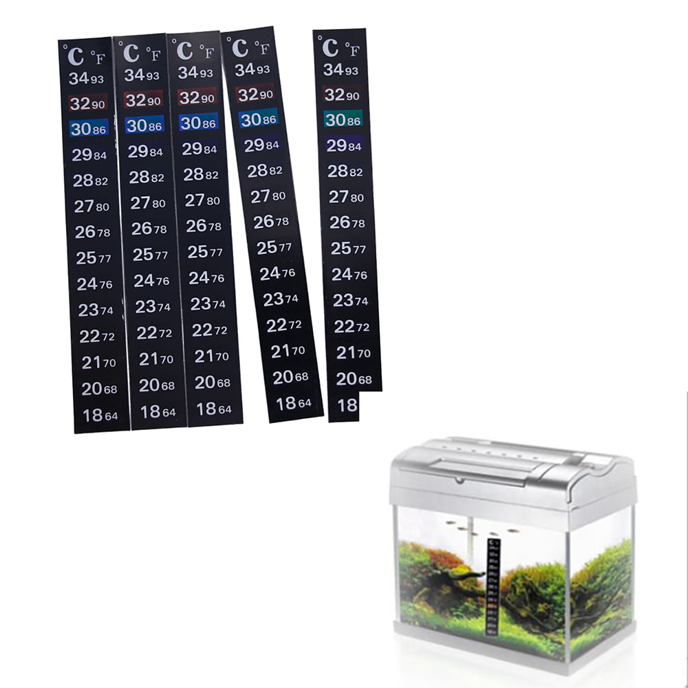 Thermometer Strip Stick-on Change Color Temperature Sticker Adhesive Sticky Scale Aquarium Fish Tank