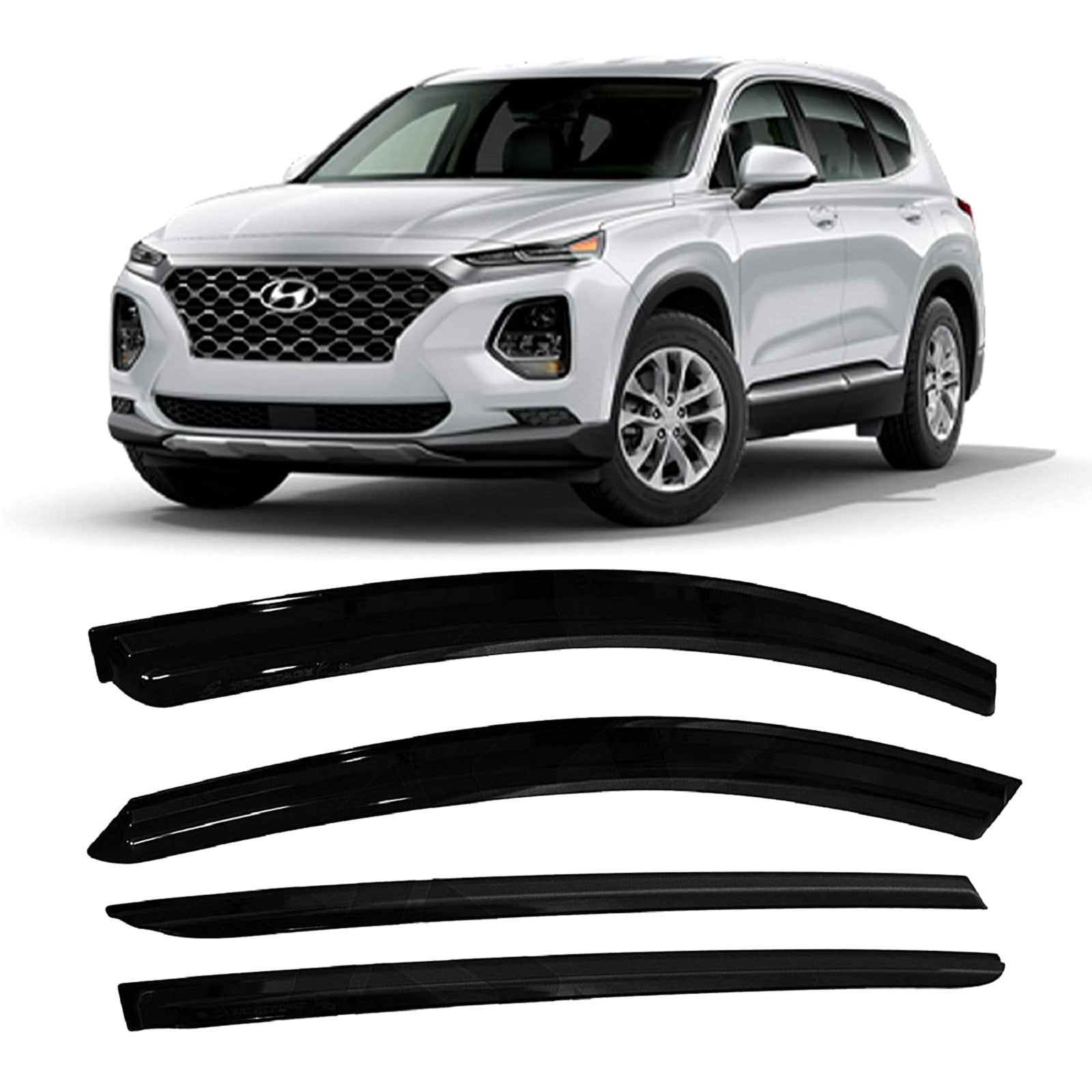 JSP Window Vent Visor For Hyundai Santa Fe 2019 2022 Rain Guard