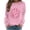 AA-Pink breast cancer shirts for women, variant on QATAINLAV Women's Breast Cancer Sweatshirt Pink Ribbon Graphic Print Pullover Casual Crew Neck Long Sleeve Tops White XL