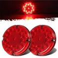 thumbnail image 1 of 2Pcs 7 Inch Round LED Trailer Tail Lights - 17 LED Sealed Truck RV Bus Stop Turn Brake Lights 12-24V with Inner Reflector Lens, 1 of 7