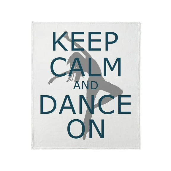 CafePress - Keep Calm And Dance On Teal Throw Blanket - Soft Fleece Throw Blanket, 50"x60" for All Ages