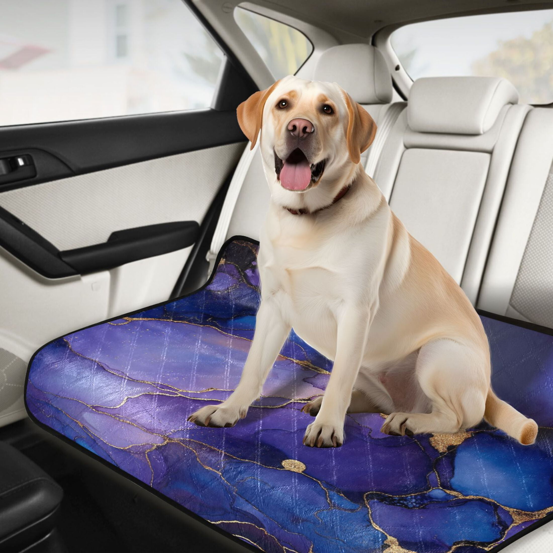 Qxltty Purple Gilt Patterns Cat litter Pads Pet Set of 2 Diaper Mats Center Anti-leakage Layer Absorbent Soft and Comfortable