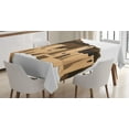 thumbnail image 1 of Ambesonne Colorado Tablecloth Rectangular Table Cover, Mesa Verde National Park, 52"x70", Brown and Sand Brown, 1 of 3