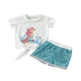 thumbnail image 1 of Ensembles Fille T-shirt Manches Courtes Sirène Shorts à Sequins, 1 of 5