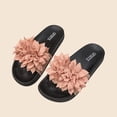 thumbnail image 4 of Flat Sandals Women Flower Decoration Solid Color Open Toe Dressy Comfortable Walking Lightweight Summer Cute Sandals, 4 of 8