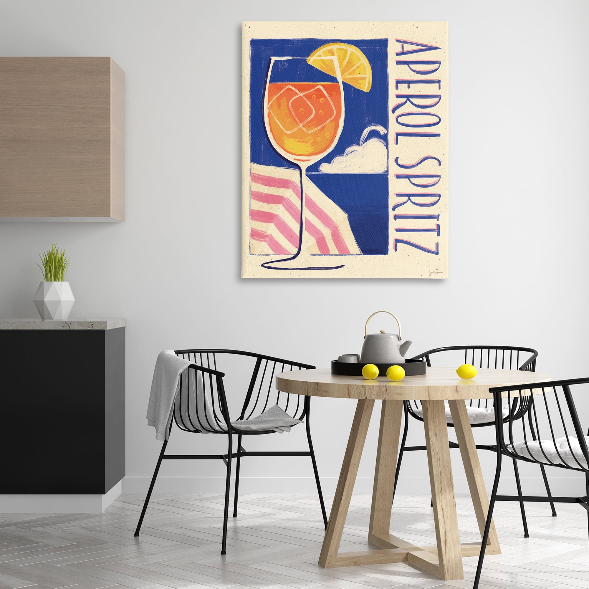 Stupell Industries Retro Aperol Spritz Food & Beverage Painting Wrapped Canvas Art Print Wall Art, 36 x 48