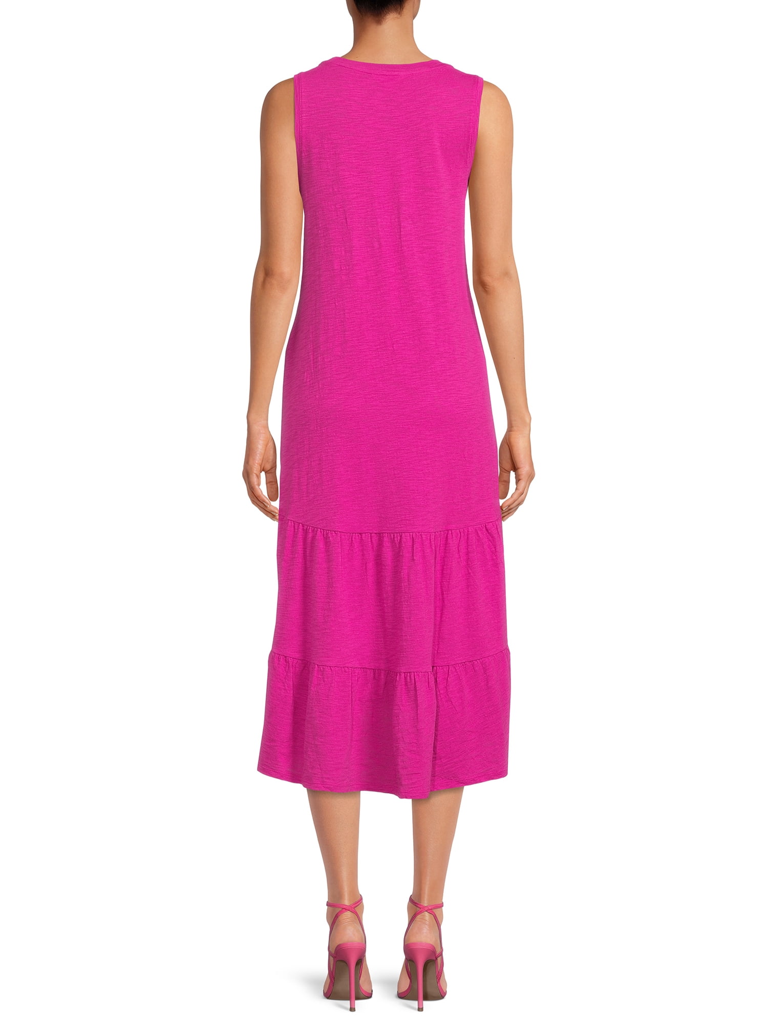 Sleeveless Tiered Knit Dress - Walmart 