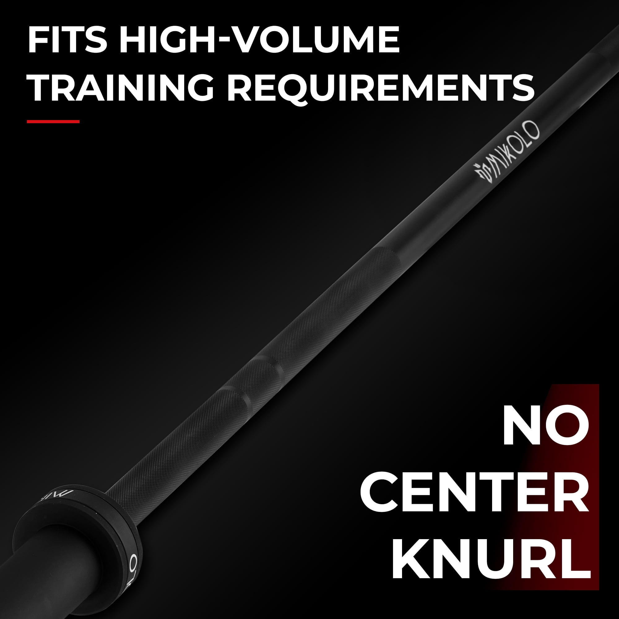 Mikolo 7ft Olympic Barbell, Barbell for Weightlifting and Powerlifting 45lb, Olympic Bar for 1500lbs Capacity, Weight Bar Fit 2” Standard Weights