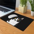 thumbnail image 4 of WIRESTER 13.77x10.23 in Rectangle Mouse Pad with Non-Slip Rubber Base for Computers, Laptop, Office & Home - Moustached Tuxedo Cat, 4 of 5