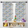 thumbnail image 5 of Blackout Kids Curtains,Colorful Cartoon Dinosaurs with Mixed Elements Pattern Childrens Insulated Curtains Set Of 2,Bedroom Essentials,Toddler Room Decor 42"x54", 5 of 5